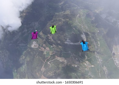 Skydiver Over Beautiful Voss Norway