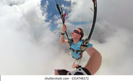 Skydiver Selfie With A Fish Eye Lens