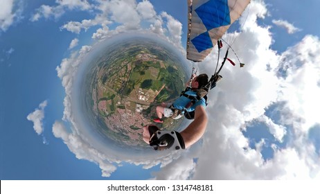 Skydiver Selfie With A Fish Eye Lens