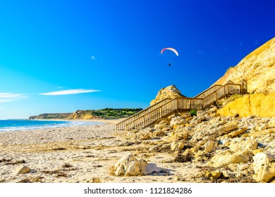 Skydiving Above Port Willunga Beach On A Day, South Australia