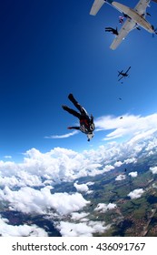 Skydiving Dive In Blue Sky