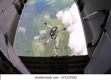 Skydiving. Jump Into The Sky.