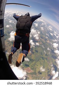 Skydiving Jump From The Plane Vertical Photo