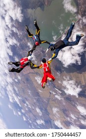 Skydiving Photo. The concept of active recreation. 