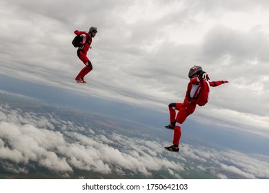Skydiving Photo. The concept of active recreation. 