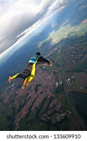 Skydiving Wing Suit Flying In Brazil