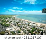 Sky-high view of beautiful Provincetown, Massachusetts