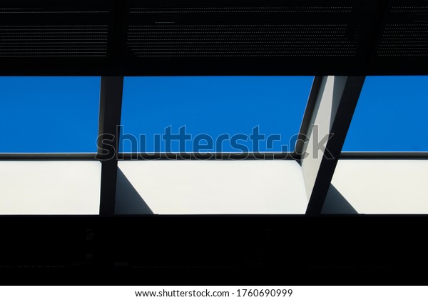 skylight divided\
into three parts laying the\
sky