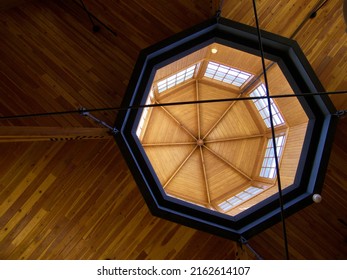 The skylight in the welcome center at Jack Daniels 