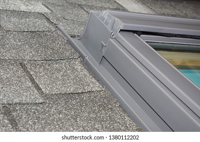 Skylight Window Waterproofing Installation Details On House Asphalt Shingles Rooftop