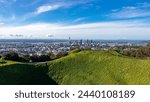 Skyline of Auckland from Mt. Eden - Auckland, New Zealand