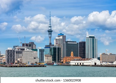 Skyline of Auckland, New Zealand.