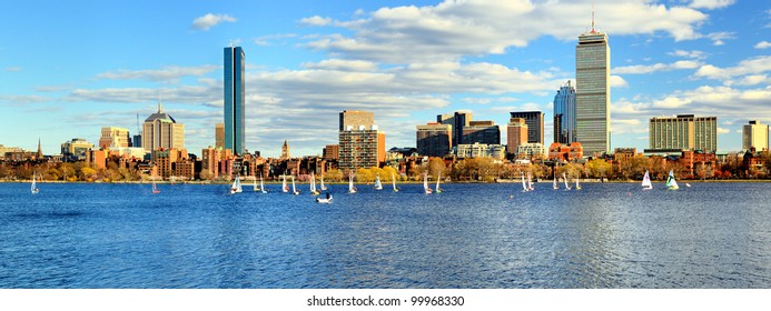 Skyline Of Back Bay Boston, Massachusetts