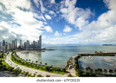 The Skyline And Bay In Panama City, Panama 