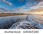 Skyline of beach homes at Isle of Palms, in Charleston South Carolina at sunrise