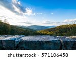 Skyline of The Blue Ridge Mountains in Virginia at Shenandoah National Park During High Fall Color