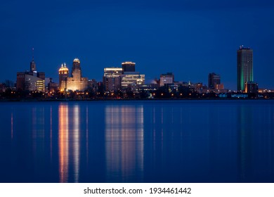 The skyline of Buffalo in New York State