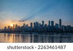 Skyline of buildings in Yuzhong District, Chongqing, China