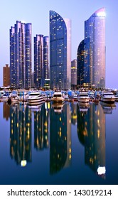 Skyline Of Busan, South Korea At Night.