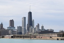 Skyline Of Chicago As Seen From Lake Michigan