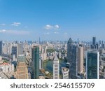 Skyline of the city landmark Central Business District in Wuhan, China
