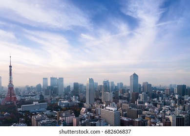 Skyline of cityscapes Tokyo city, view of aerial skyscraper, office building and downtown and modern architecture of tokyo with blue sky background. Japan, Asia - Shutterstock ID 682606837