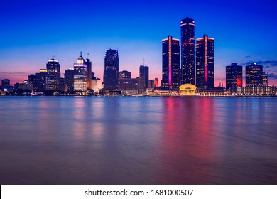 Skyline of Detroit from Windsor, Ontario, 