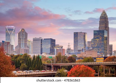Skyline of downtown Charlotte in north carolina, USA