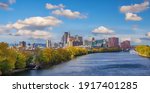 Skyline of downtown Hartford city, cityscape in Connecticut  in USA

