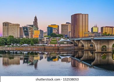 Skyline of downtown Hartford, Connecticut.