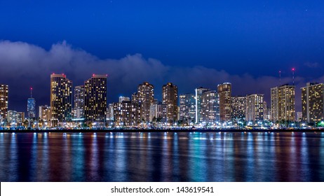 Skyline Of Downtown Honolulu, Oahu, Hawaii