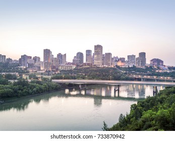 Skyline Of Edmonton Downtown, Alberta, Canada