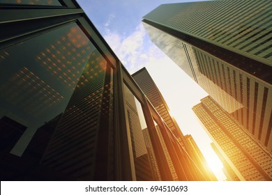 Skyline Of The Financial District