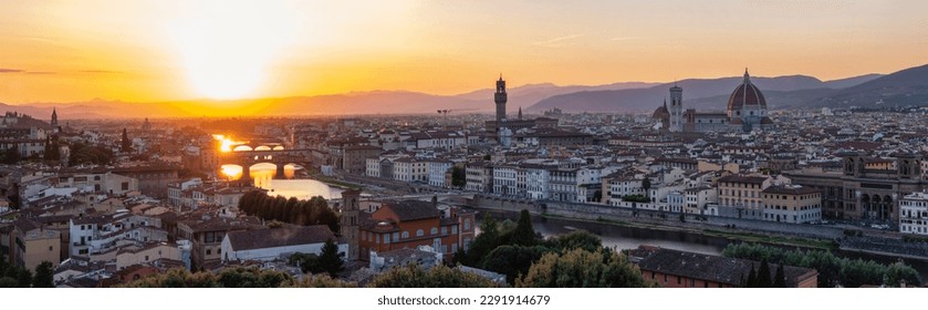Skyline of Florence from Piazzale Michelangelo, Italy