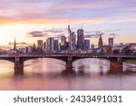 Skyline of Frankfurt am Main in the evening light