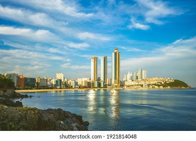 Skyline Of Haeundae District In Busan, South Korea