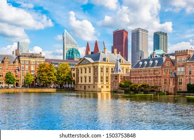 Skyline of the Hague, the Netherlands.	