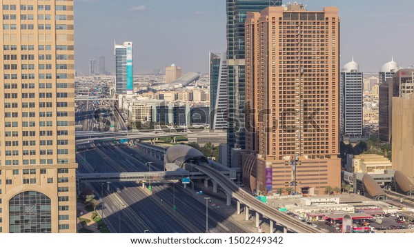 Overweldigend winnaar komen Skyline Internet City Crossing Sheikh Zayed Stock Photo (Edit Now)  1502249342