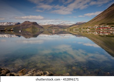 The Skyline Of Isafjordur Iceland