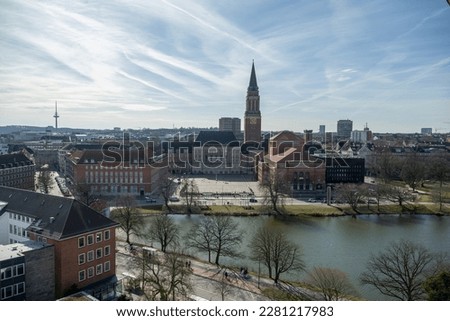 Skyline of Kiel in Schleswig Holstein, Germany