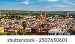 Skyline of Lagos de Moreno town in Jalisco. UNESCO world heritage in Mexico