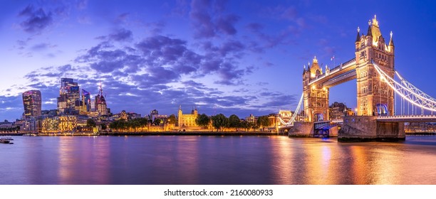 the skyline of london after sunset - Powered by Shutterstock