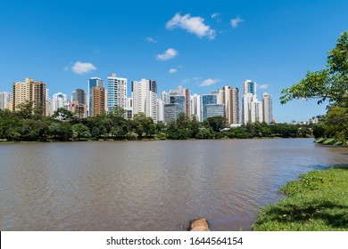 Skyline Of Londrina City And Igapó Lake, Paraná State, Brazil