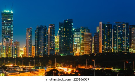 Skyline Of Manila City, Philippines