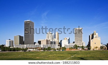 Skyline of Oklahoma City, Oklahoma.