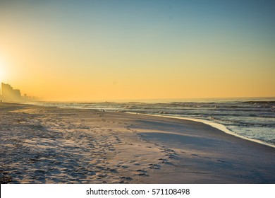 Skyline Of Panama City Beach, Florida At Sunrise