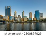 skyline of perth at night in western australia