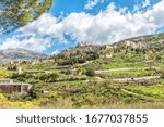 The skyline of Petralia Sottana in Sicily, Italy