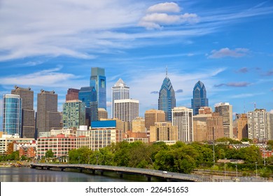 Skyline Of Philadelphia Downtown, Pennsylvania, USA