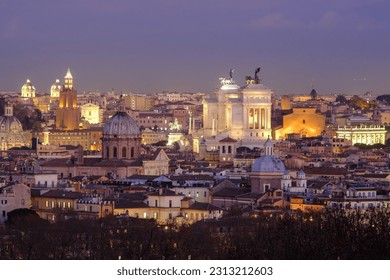 Skyline of Rome from Gianicolo, Italy - Powered by Shutterstock